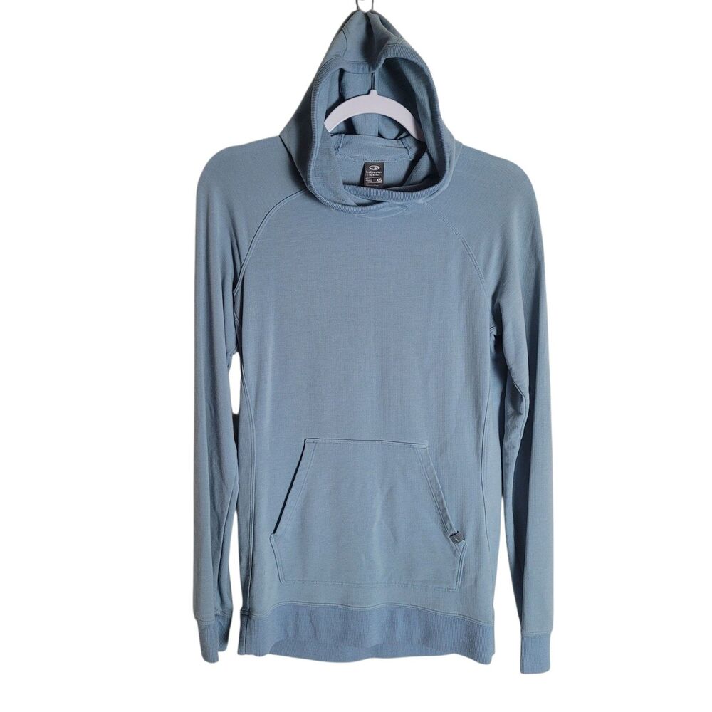 Icebreaker Cool-Lite Mira Pullover Hoodie Women's XS Blue Outdoor Hiking READ